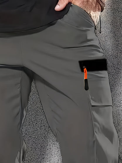 Men'S Stylish Cargo Pants for Spring And Autumn, Featuring a Trendy American Straight-Leg Design, New Loose Fit, Versatile with Multiple Pockets, Perfect for Sports