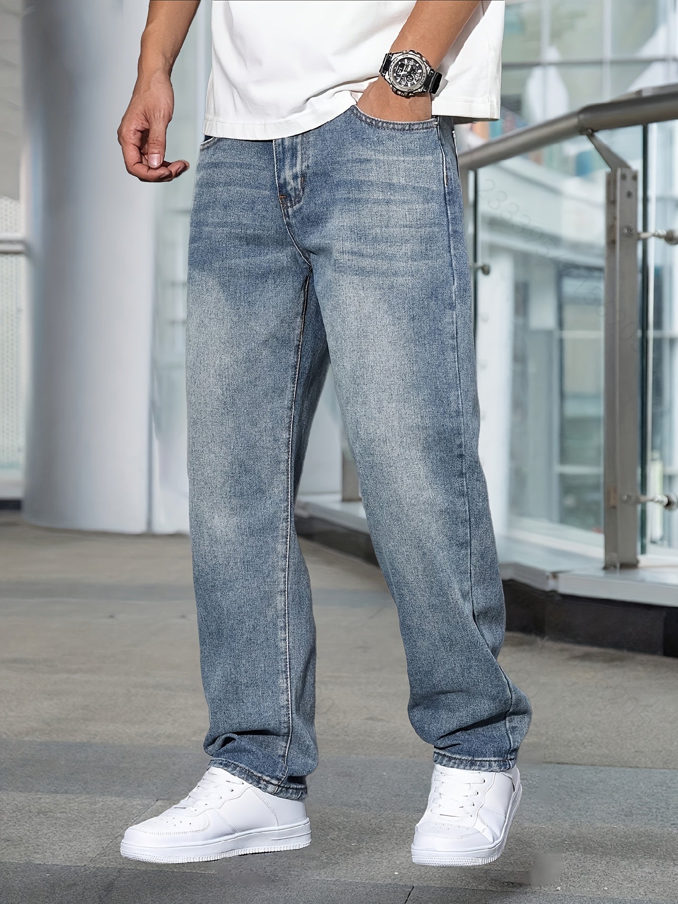 Geng Yuan Original Selected Men'S Casual Elastic Jeans Long Trousers