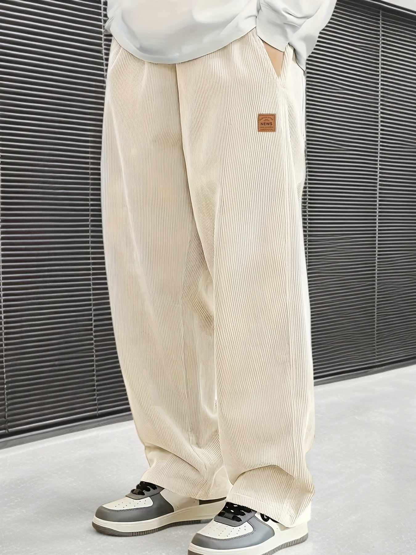 High-End Corduroy Pants for Autumn And Winter, Men'S New Straight Leg Sweatpants with Loose Drape, Wide Leg Sports And Casual Trousers for Men