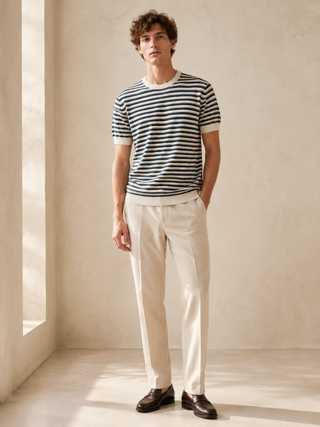 Nautical Stripe Knit T-Shirt