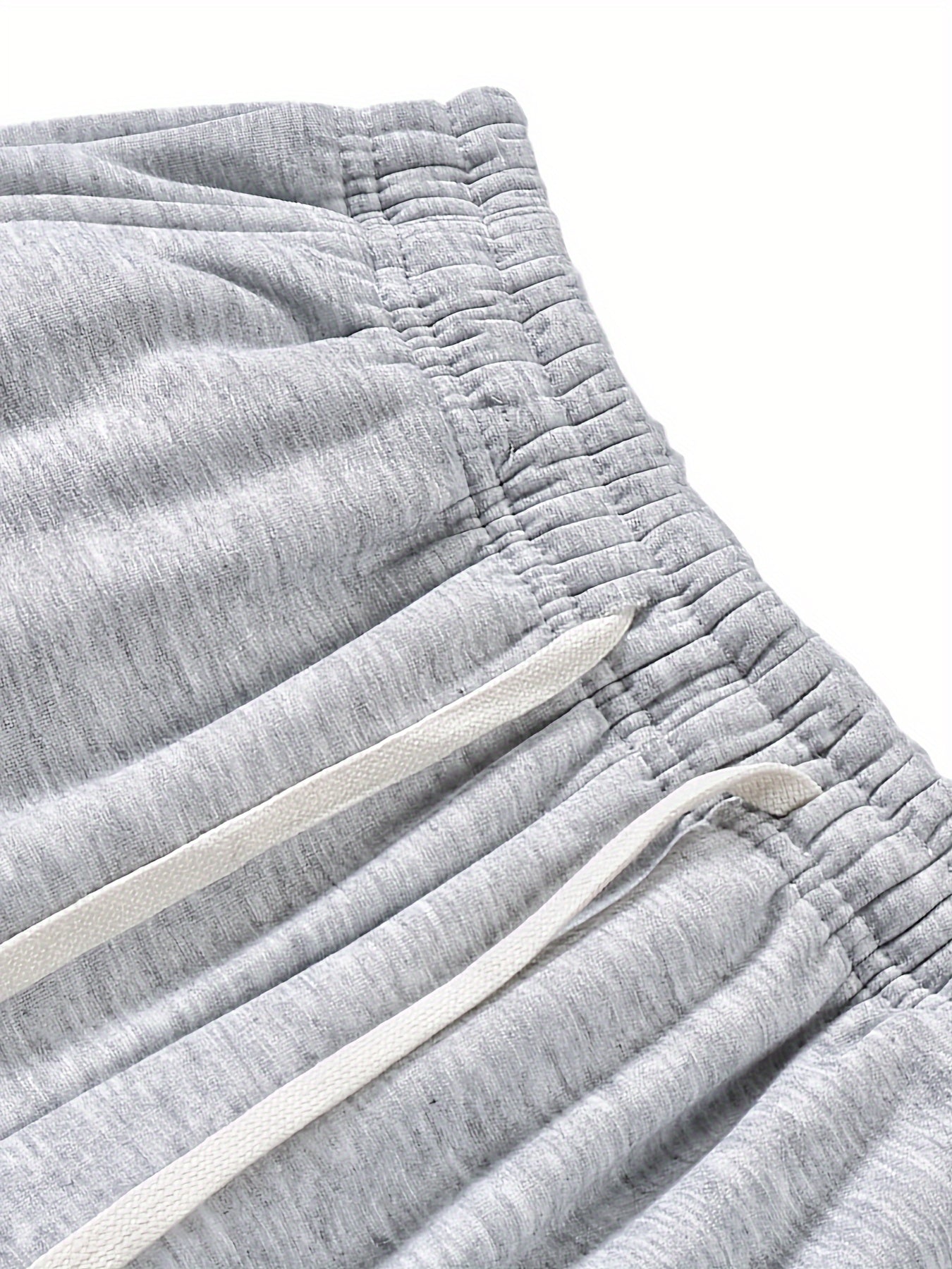 2-Pack Men's Loose-Fit Straight-Leg Casual Pants - Soft Stretch Knit Fabric with Adjustable Drawstring Waist & Side Pockets