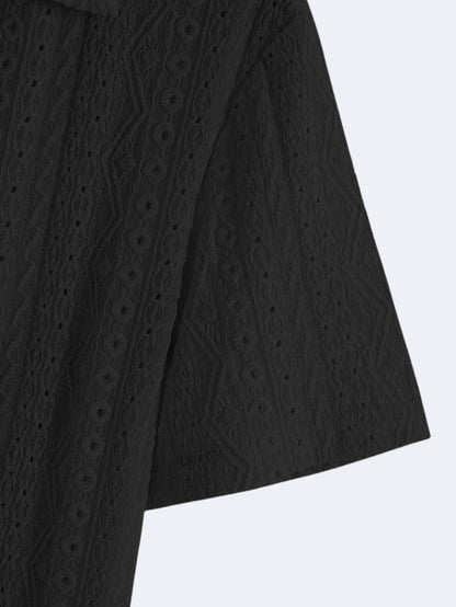 Old Money Patterned Classic Knitted Elegant Polo Shirt