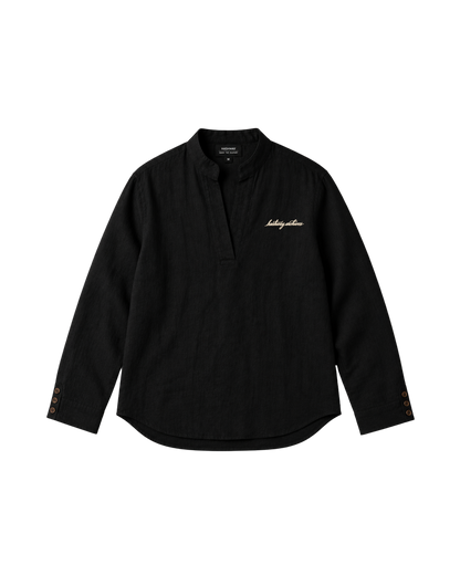 LA PIEGA NERO LINEN SHIRT