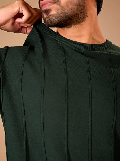Forest Ribbed Knit Tee
