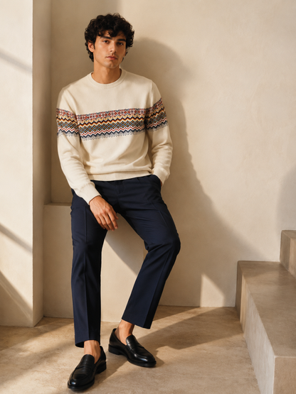 Nordic Pattern Knit Sweater