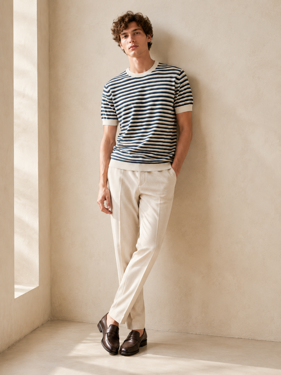Nautical Stripe Knit T-Shirt