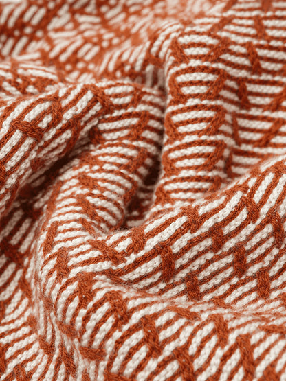 Textured Knit T-Shirt – Rust