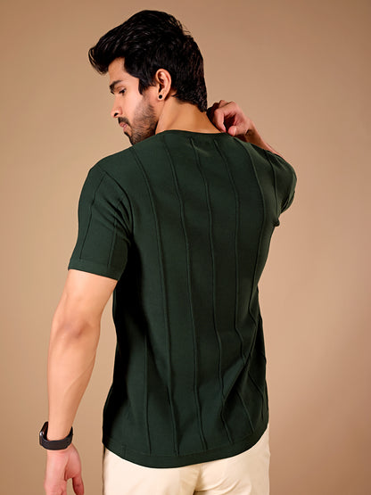 Forest Ribbed Knit Tee