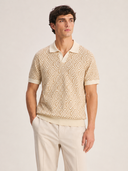 Geo Knit Polo Set
