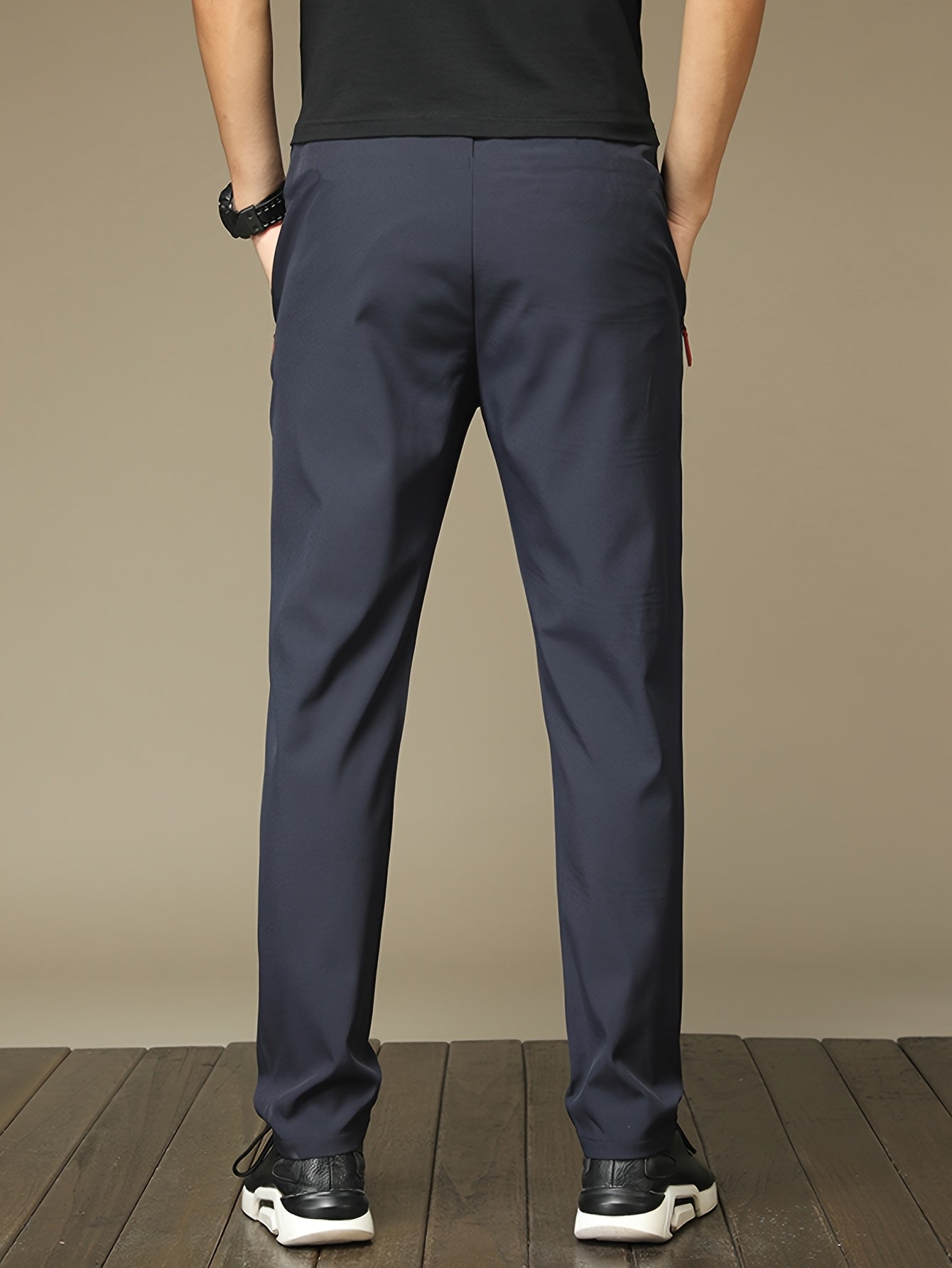 Men'S Casual Running Pants - Lightweight Quick-Dry - Casual Multi-Functional, with Zipper Details, Fashionable Print, Ideal Gift for Men, Regular Fit, Suitable for Outdoor Activities And Casual Wear, Gift Option for Holidays