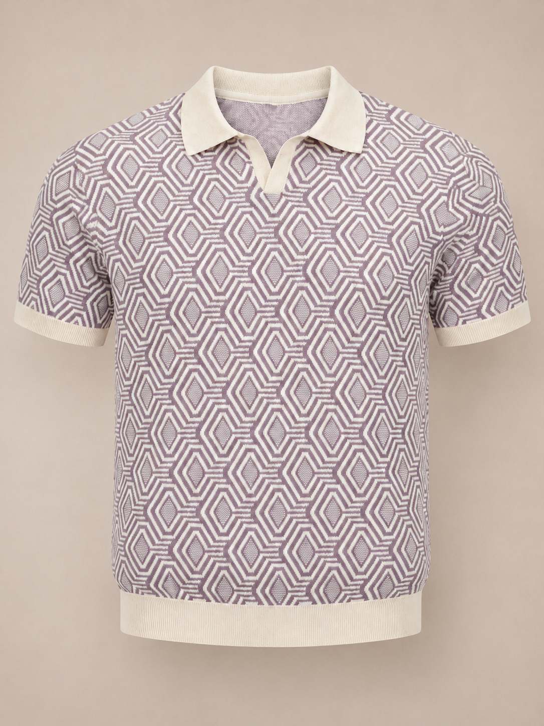 Mauve Hexa Knit Polo