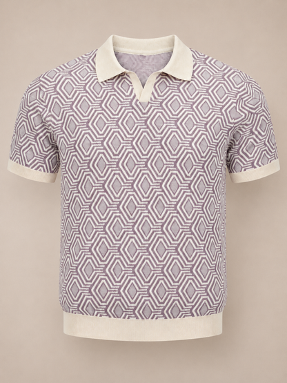 Mauve Hexa Knit Polo