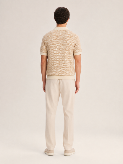 Geo Knit Polo Set