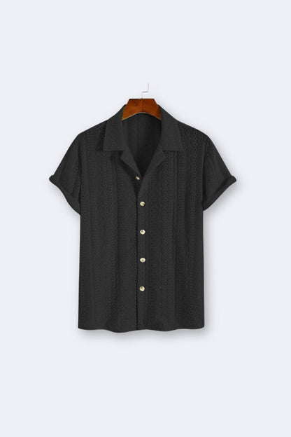 Old Money Patterned Classic Knitted Elegant Polo Shirt