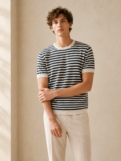 Nautical Stripe Knit T-Shirt