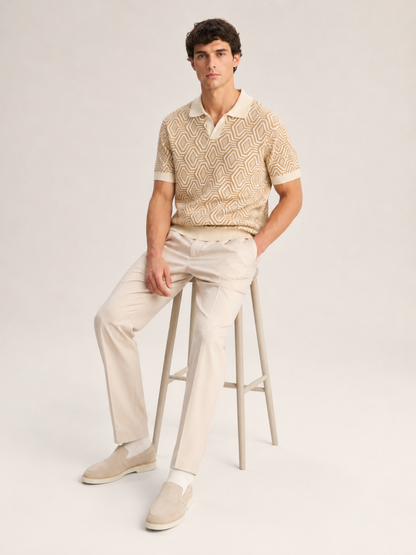 Geo Knit Polo Set