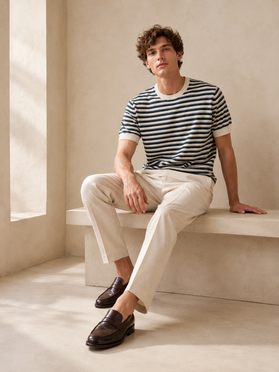 Nautical Stripe Knit T-Shirt