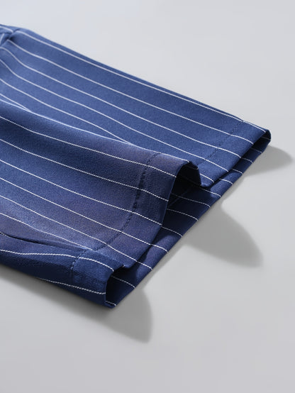 [Lightweight | Striped] Lightweight Striped Shirt | Short Sleeve, Smooth Fabric, Casual Wear