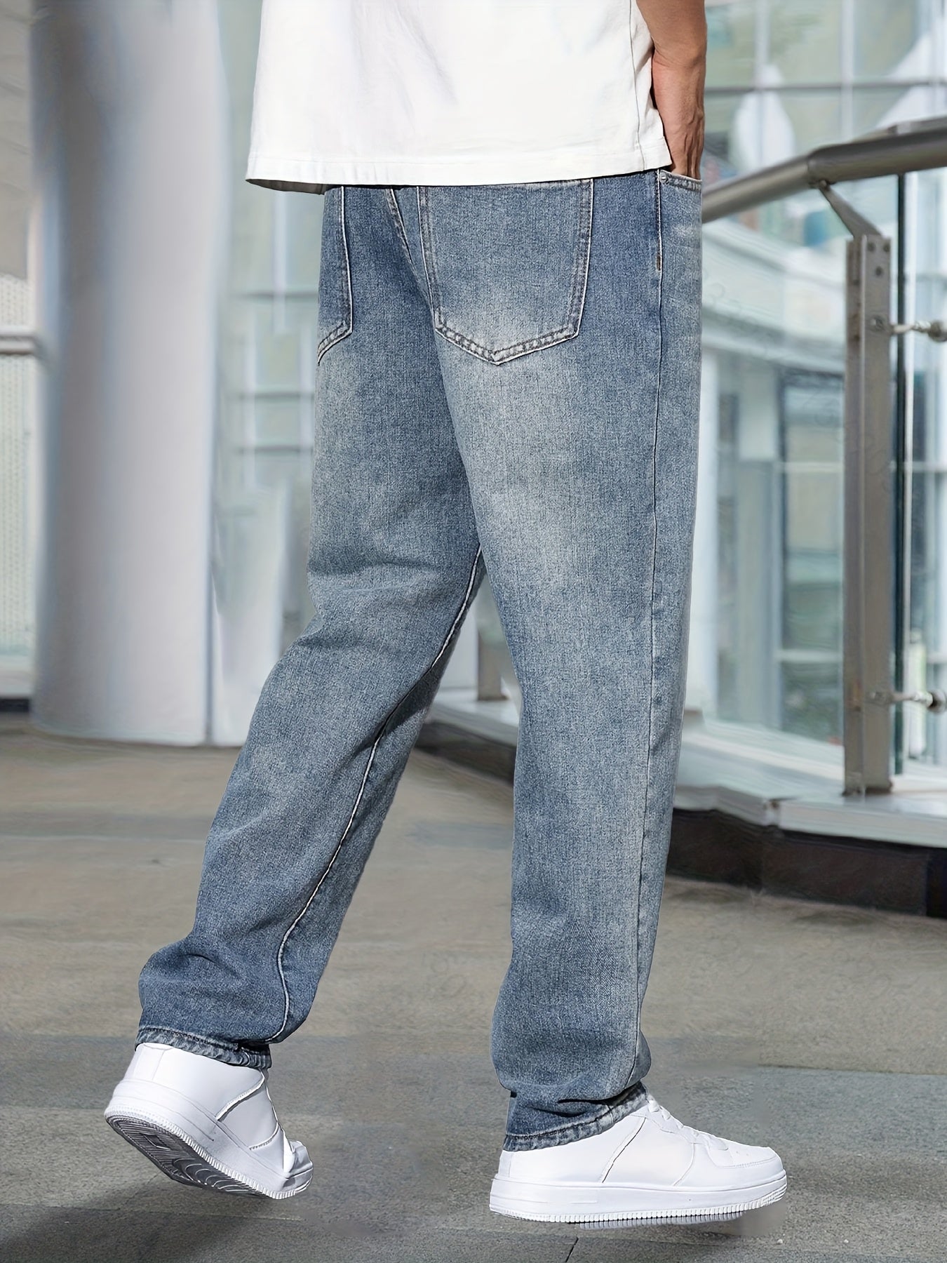 Geng Yuan Original Selected Men'S Casual Elastic Jeans Long Trousers