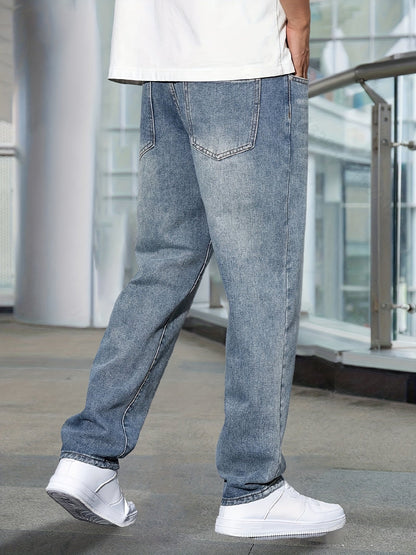 Geng Yuan Original Selected Men'S Casual Elastic Jeans Long Trousers