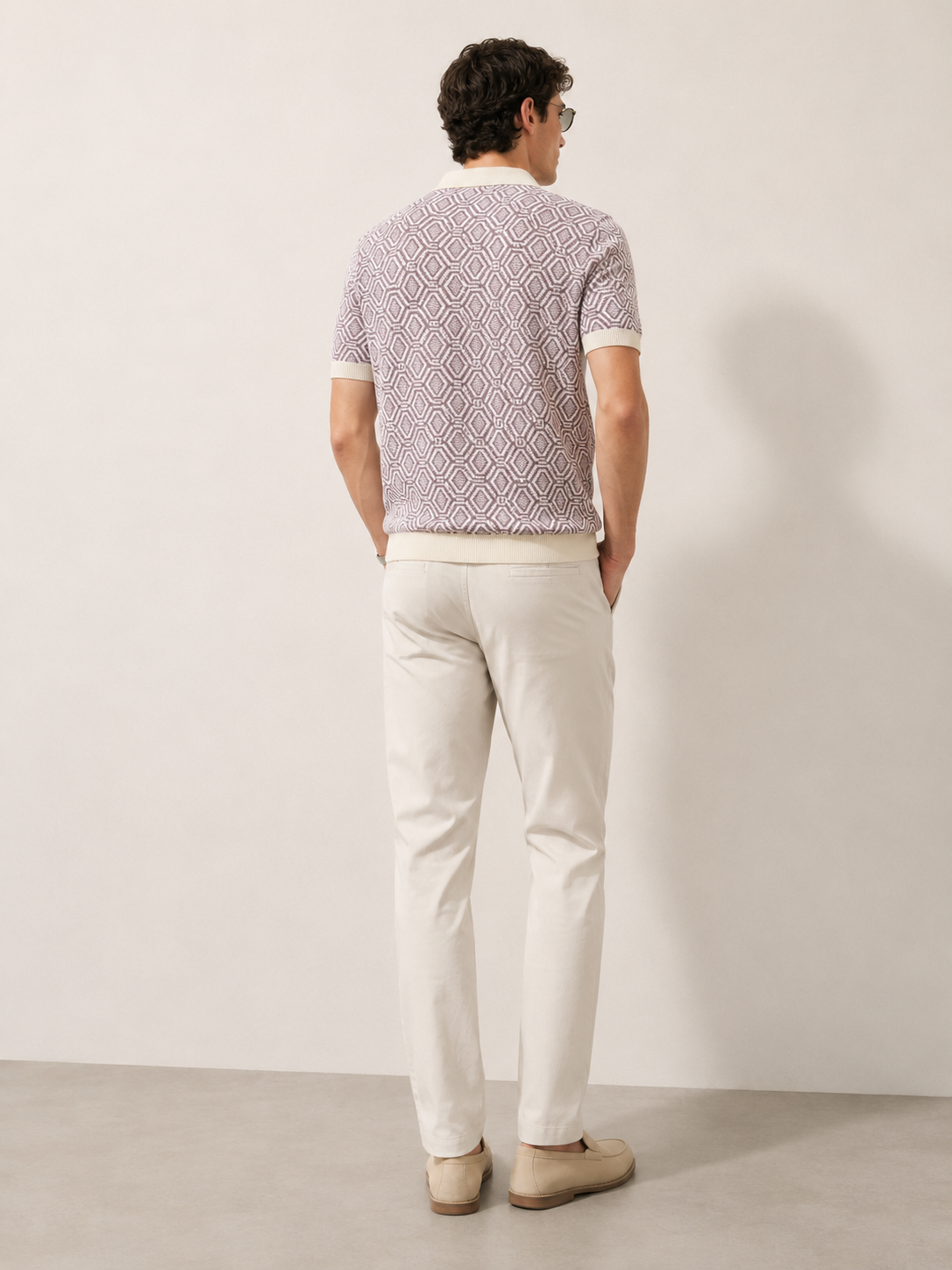 Mauve Hexa Knit Polo
