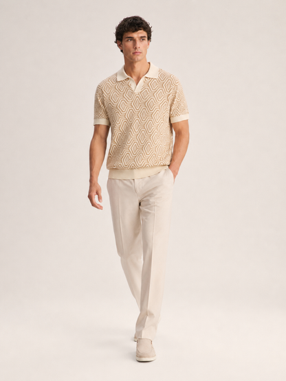 Geo Knit Polo Set