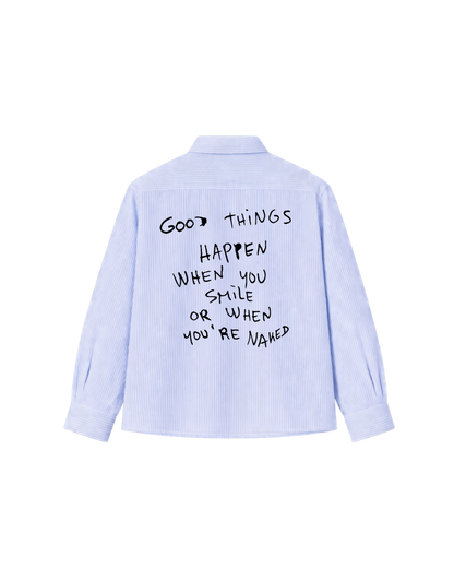 GOOD THINGS STRIPED SHIRT - SKY BLUE