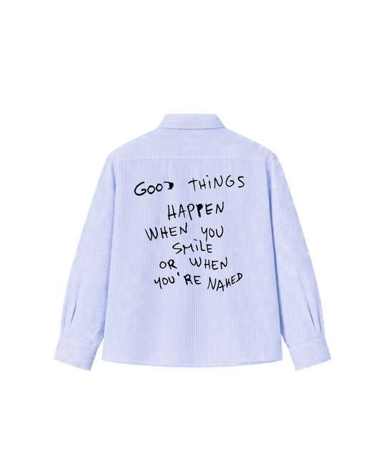 GOOD THINGS STRIPED SHIRT - SKY BLUE