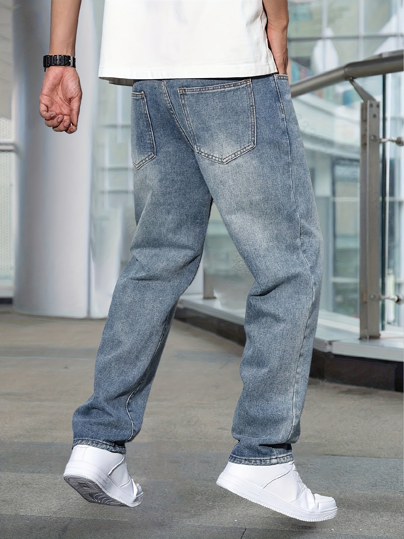 Geng Yuan Original Selected Men'S Casual Elastic Jeans Long Trousers