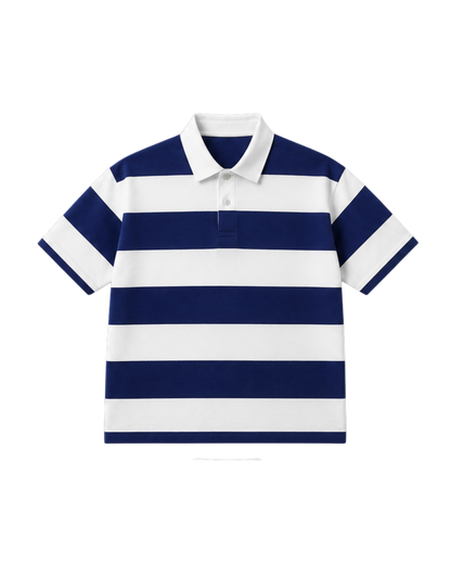 CLASSIC RUGBY POLO TEE - NAVY