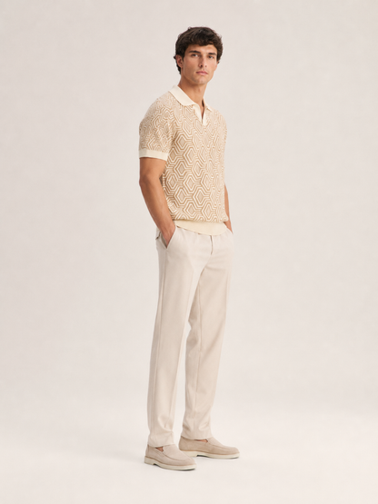 Geo Knit Polo Set