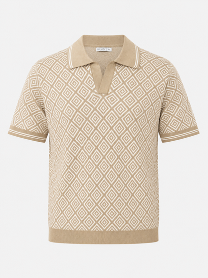 Geometric Knit Polo