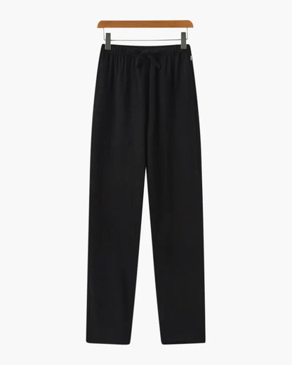 Old Money Cuban Collar Combo - Beige & Black Blended Linen 2-Piece Classic Duo Set Shirt & Pants