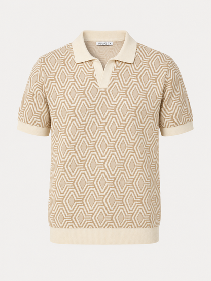 Geo Knit Polo Set