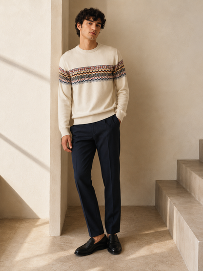 Nordic Pattern Knit Sweater