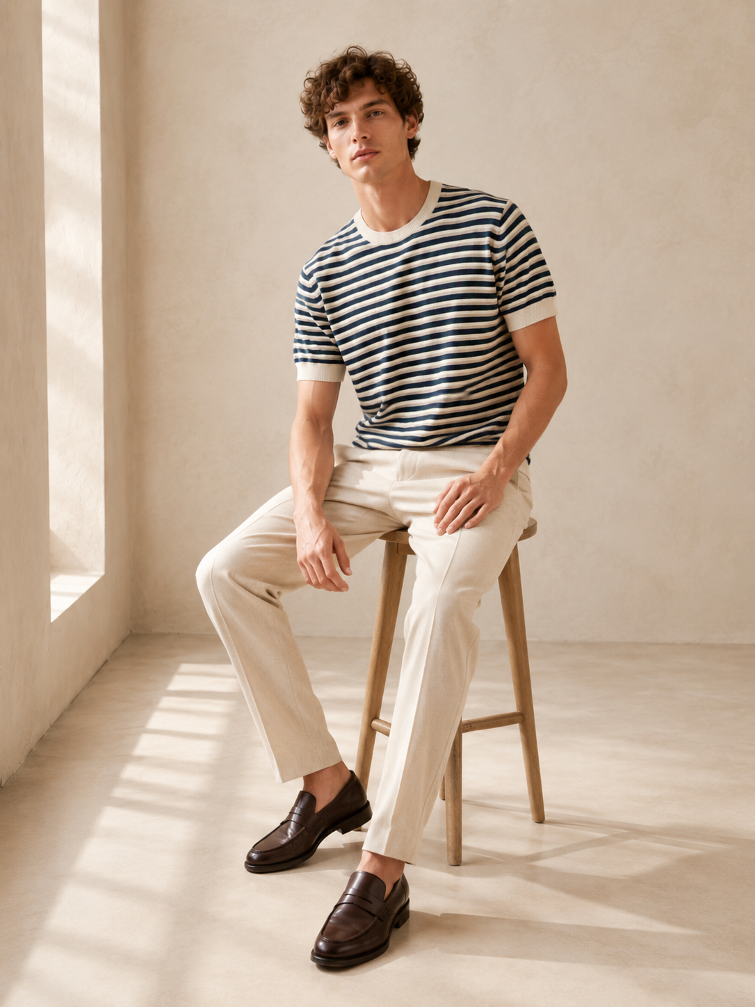 Nautical Stripe Knit T-Shirt