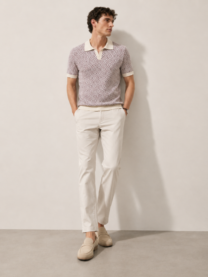 Mauve Hexa Knit Polo