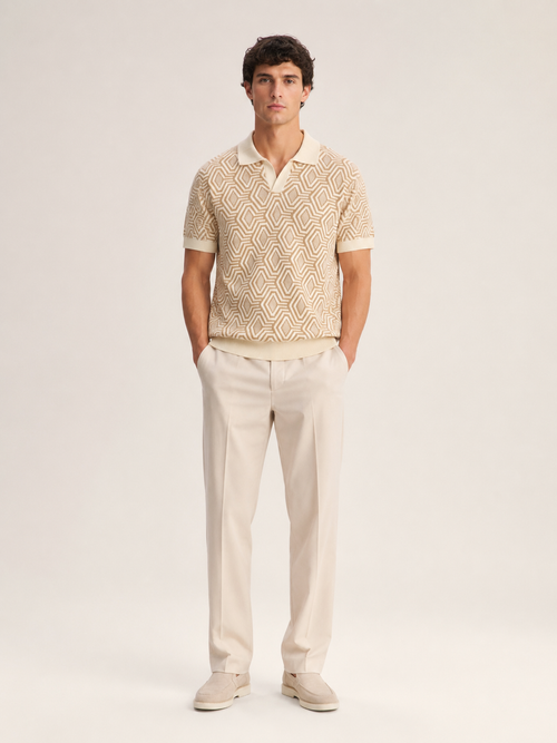 Geo Knit Polo Set