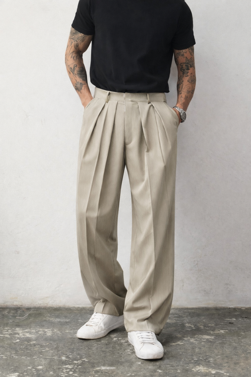 Premium Pleated Casual Pants