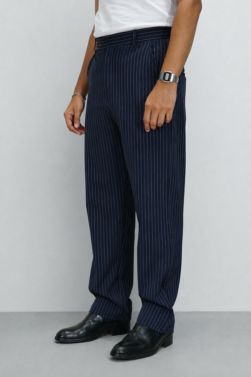 Korean Classic Pinstripe Trousers