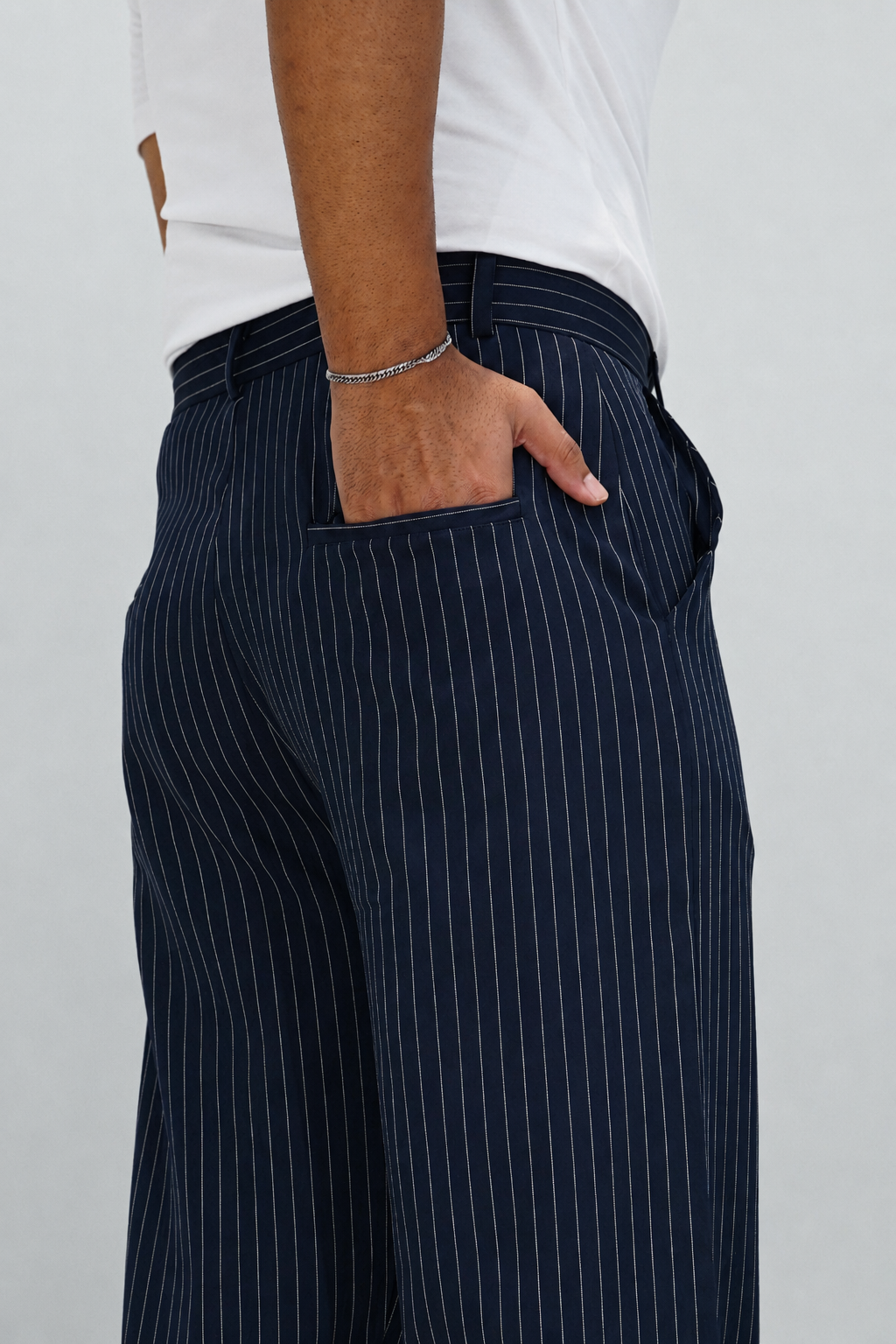 Korean Inspired Classic Stripe Trousers