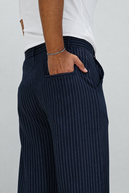 Korean Inspired Classic Stripe Trousers