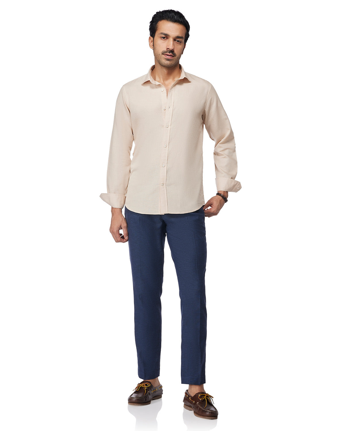 Cotton Linen Shirt - Beige