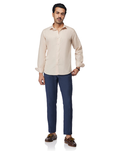 Cotton Linen Shirt - Beige