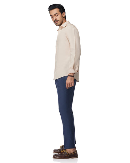 Cotton Linen Shirt - Beige