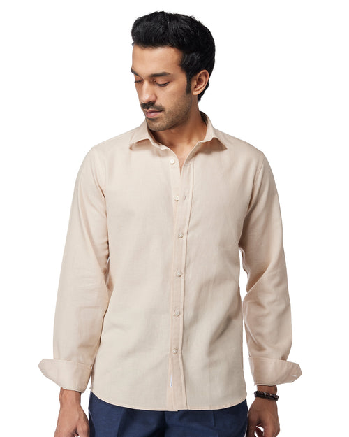 Classic Beige Linen Shirt