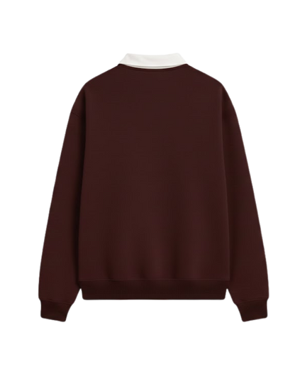 HASHWAY CLASSIC POLO SWEATSHIRT - WINE