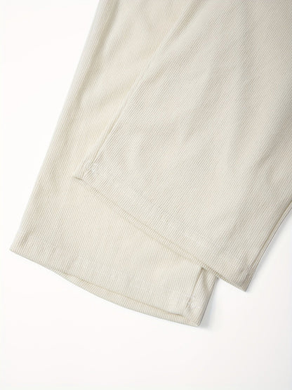 High-End Corduroy Pants for Autumn And Winter, Men'S New Straight Leg Sweatpants with Loose Drape, Wide Leg Sports And Casual Trousers for Men