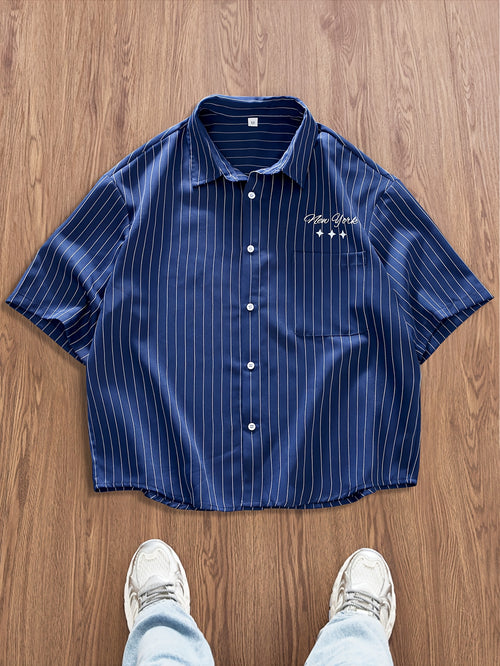 Men's Lightweight Striped Short Sleeve Shirt