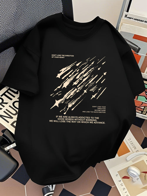 Men's Printed Cotton T-Shirt – Casual Round Neck Half Sleeve Summer Graphic Tee